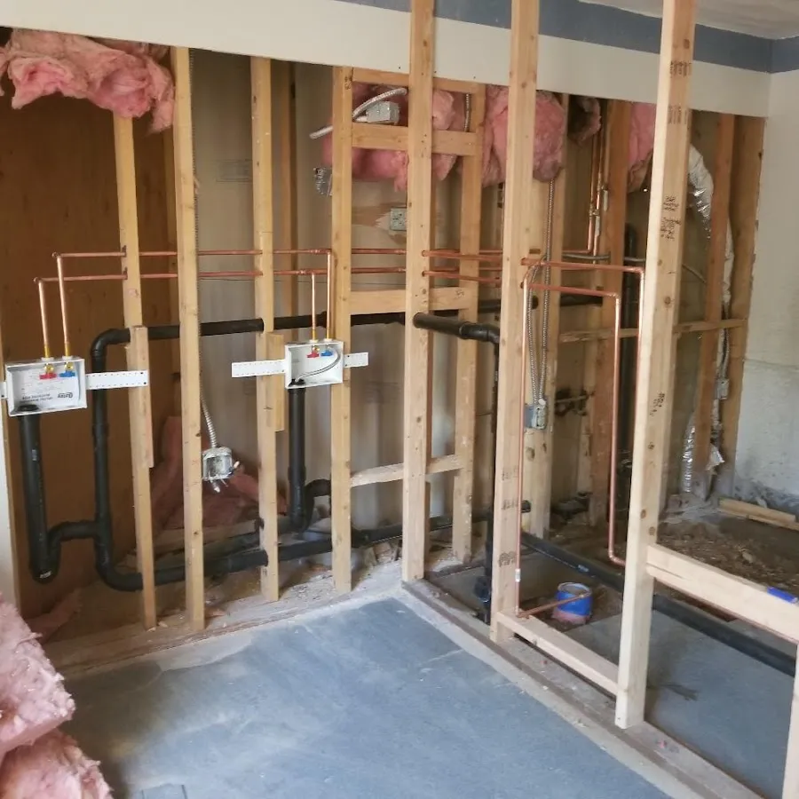 Copper pipe rough-in and plumbing installation in Cutler Bay